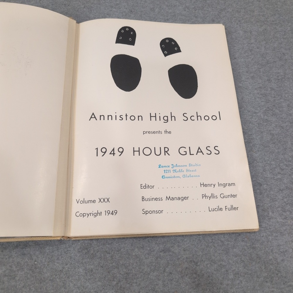 1949 Anniston High School Yearbook Hour Glass Volume XXX Alabama Vintage - Picture 4 of 6